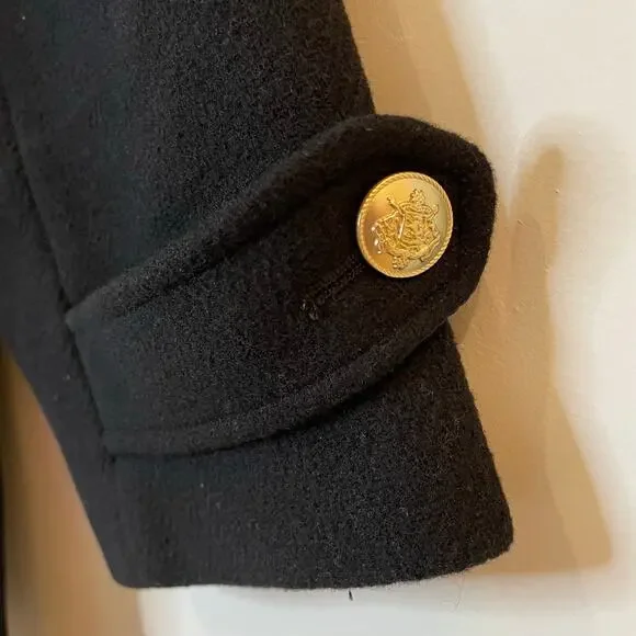 J.Crew Toscana Coat Italian Stadium Cloth Wool Midi City Classic CE180 Black 6 - Picture 6 of 16